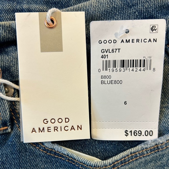NWT Good American Good Vintage Distressed Jeans - Picture 3 of 9